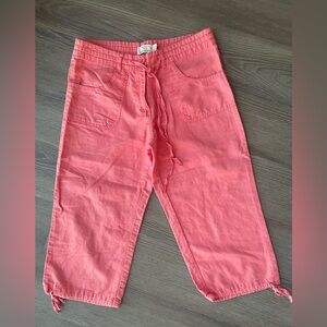 LINEN CROP PANTS SIZE S